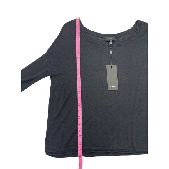 $185 Line Sweater in Caviar Modal and Cashmere Size XS - Picture 7 of 8